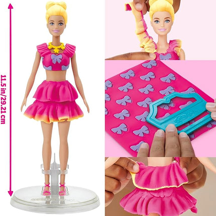 Play-Doh Barbie Ruffles and Bows Set, Make Doll Clothes with Modeling Compound & 9 Fashion Accessories, Arts & Crafts for Girls & Boys 5+