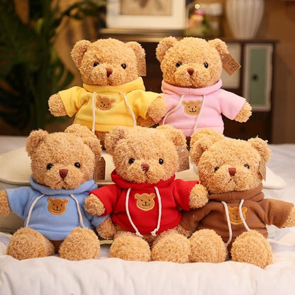 11.8 inches Teddy Bear Stuffed Animals Soft Plush Cute Teddy Bear Doll for Boys Girls (Red)