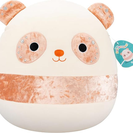 Squishmallows Original 14in Bee The Peach Velvet Panda – Official Jazwares Plush (Large)