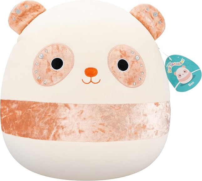 Squishmallows Original 14in Bee The Peach Velvet Panda – Official Jazwares Plush (Large)
