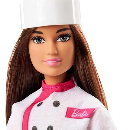 Barbie Doll & Accessories, Career Pastry Chef Doll with Hat, and Cake Slice