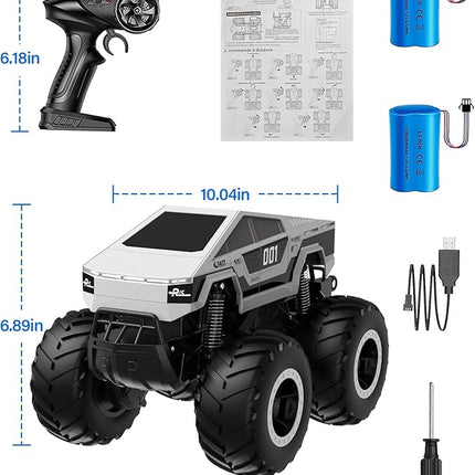 Remote Control Car Off-Road Pick-up Truck, 4WD Waterproof RC Trucks Toy RC Cars for All Terrain, 1:16 Amphibious Truck Toys 2.4GHz Vehicles Kids Gifts for Boys and Girls Aged 6-12