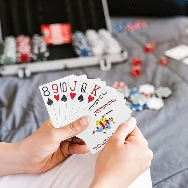 Fanwer Large Print Playing Cards 6 Pack, Deck of Cards for Seniors, Vision Impaired, Low Vision Crowd, Poker Playing Cards for Blackjack, Euchre, Canasta Cards Game, Jumbo Index