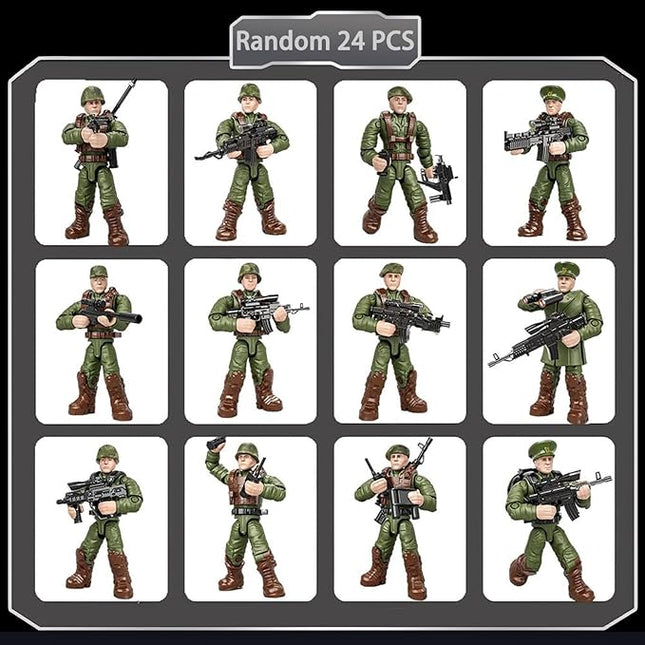 YEIBOBO ! Minifigures Blind Bags, Military Action Figures with Weapons and Accessories Mystery Pack Wolf Marines