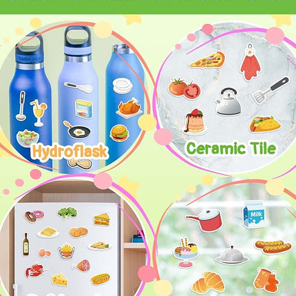 Benresive Reusable Sticker Book for Toddlers 2-4 Years, Fun Travel Stickers for Kids, Waterproof Sticker Books for Toddlers 1-3, Crafts Activities for Todddlers 1-3 2-4 3-5 - Kitchen