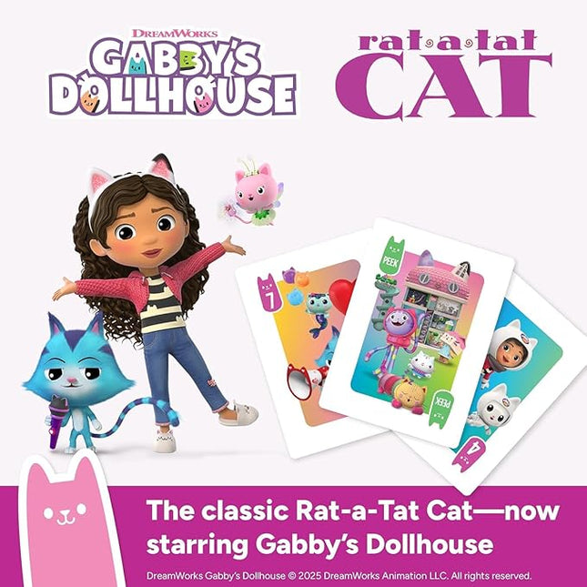 Gabby's Dollhouse Rat-a-Tat Cat - Card Game for Kids - 2-6 Players