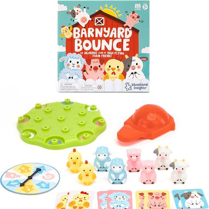 Educational Insights Barnyard Bounce Game, Preschool Memory & Matching Game, Easter Basket Stuffers for Kids, Gift for Boys & Girls Ages 3+