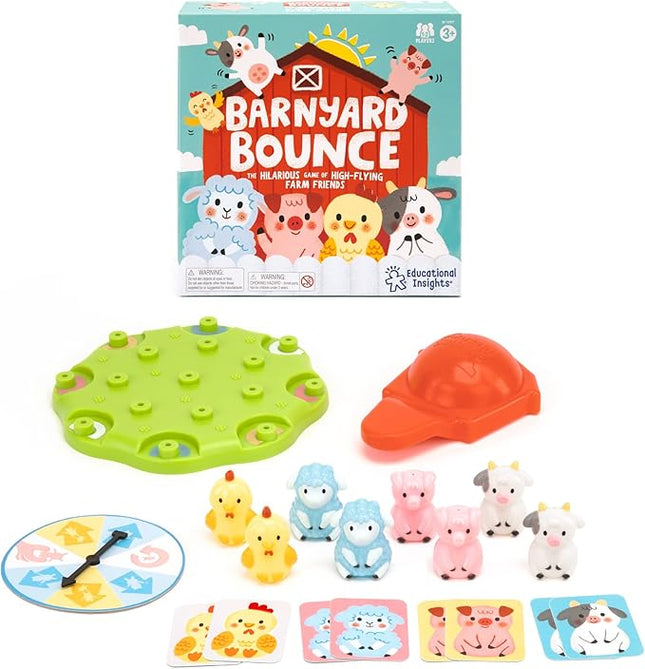 Educational Insights Barnyard Bounce Game, Preschool Memory & Matching Game, Easter Basket Stuffers for Kids, Gift for Boys & Girls Ages 3+