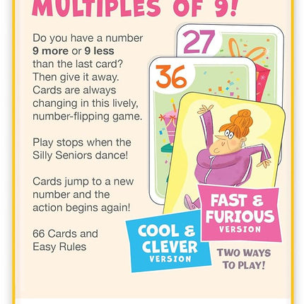 Melon Rind Jump 9, Math Game for Kids Learning Multiples of 9, Lively, Fun Card Game, Quick Activity for Boosting Math Confidence, Screenless Fun, Ages 8+