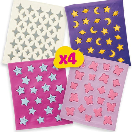 Play-Doh Barbie Sparkles and Gems Accessory Pack, 4 Refill Pattern Sheets of Modeling Compound, 8 Fashion Accessories, Kids Arts and Crafts for Ages 5+