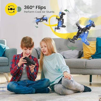 Holy Stone HS190 Foldable Mini Drone for Kids Beginners, RC Nano Quadcopter with Altitude Hold, 3D Flips, High Speeds Rotation, Headless Mode, Throw to Go, One Key Return, Great Gift Toys for Boys and Girls, Blue