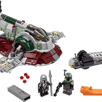 LEGO Star Wars Boba Fett Starship 75312 Building Toy - Mandalorian Model Set Featuring Iconic Starfighter with Rotating Wings and 2 Minifigures, Fun and Imaginative Build for Kids Age 9+