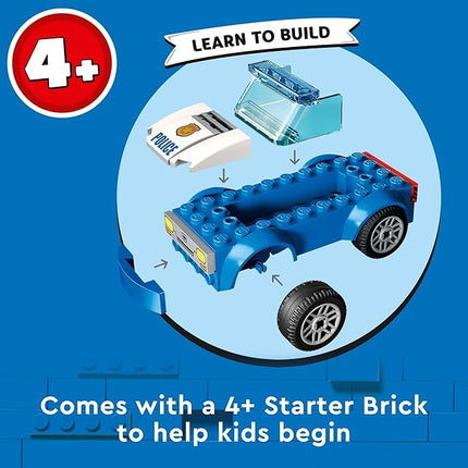 LEGO City Police Station Chase 60370, Playset with Car Toy and Motorbike, Breakout Jail, 4 Minifigures and Dog Figure, Toys for Kids 4 Plus Years Old