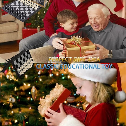 Chess Sets Magnetic Board Games - 11.8 Inches Travel Chess Board, Foldable & Portable Gifts Classic 2-Player Strategy Family Games Educational Toys for Teens and Adults