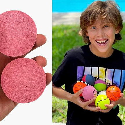 JA-RU Hi Bounce Pinky Ball (12 Balls) – Solid Pink Rubber Bouncy Balls for Kids, Outdoor Playground Toys, Stress & Massage Balls, Bulk Party Favors & Classroom Prizes. 976-12p