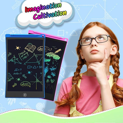 TECJOE 2 Pack LCD Writing Tablet, 8.5 Inch Colorful Doodle Board Drawing Tablet for Kids, Kids Travel Games Activity Learning Toys Birthday Gifts for 3 4 5 6 Year Old Boys and Girls Toddlers
