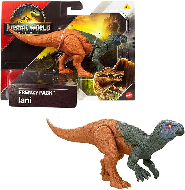 Jurassic World Rebirth Frenzy Pack Iani Dinosaur, Authentic Toy, Digital Play