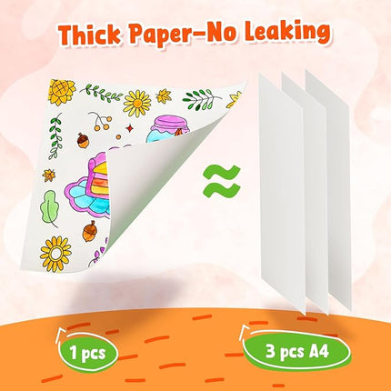 JoyCat Paint with Water Coloring Books for Toddlers, Watercolor Painting Sets for Kids Ages 3-5 4-8, Arts and Crafts Drawing Activities Toy Birthday Gift for Boys Girls (Thanksgiving)