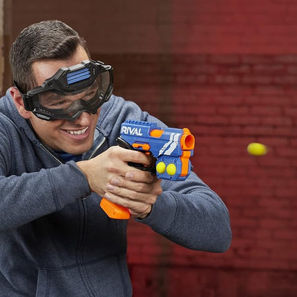 Nerf Rival Knockout XX-100 Blaster - Round Storage, 90 FPS Velocity, Breech Load - Includes 2 Official Rival Rounds - Team Blue