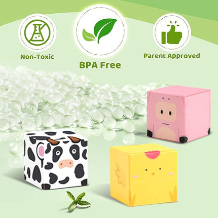 138 PCS Magnetic Blocks, Magnetic Building Blocks for Kids, Farm Construction Magnet Cubes Set for Girls Boys, Sensory STEM Toys for Kids Toddlers Ages 3+