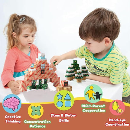 Magnetic Blocks Building Toys, Gifts for Kids Christmas 86Pcs Magnetic Building Blocks, Magnet Blocks Cubes STEM Construction Sensory Toys for Toddlers Kids 8+ Boys Girls