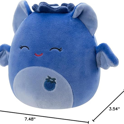 Squishmallows Original 5-Inch Bessie Blueberry Bat - Official Jazwares Plush
