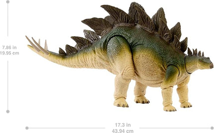 Mattel Jurassic World Hammond Collection Action Figure, Lost World Jurassic Park Stegosaurus, Carnivore Large Dinosaur Toy, Posable Wired Tail