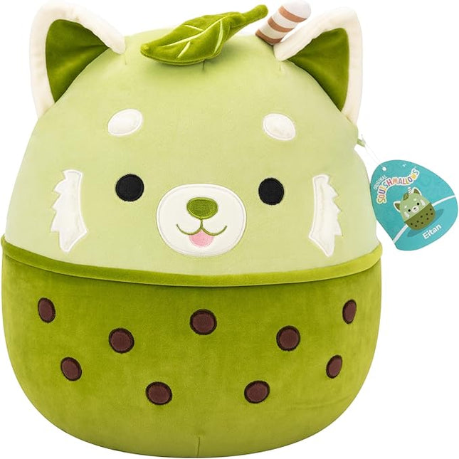 Squishmallows Original 14in Eitan The Matcha Boba Red Panda – Official Jazwares Plush (Large)