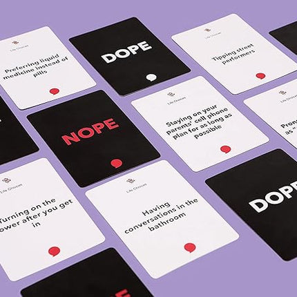 That's Dope: The Party Game for Strong Opinions • Core Pack | 288 Topic Cards, 6 Voting Card Game Set | Fun Adult and Family Party Game