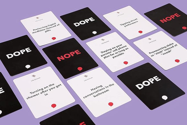 That's Dope: The Party Game for Strong Opinions • Core Pack | 288 Topic Cards, 6 Voting Card Game Set | Fun Adult and Family Party Game