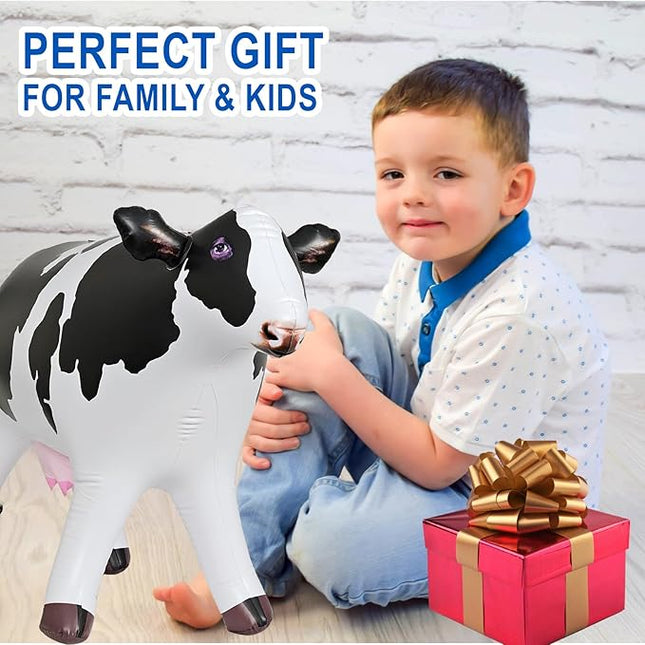 Jet Creations Cow Inflatable Animal Baby 37 inch Long Great for Pool Party Decoration, Birthday Kids and Adult an-Cow