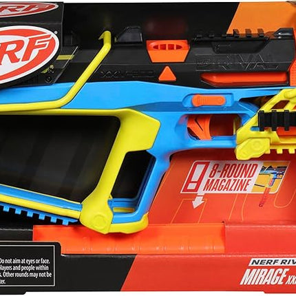 Nerf Rival Mirage XXIV-800 Blaster, 10 Nerf Rival Accu-Rounds, 2 Ways to Load, 8 Round Removable Magazine, Pump Action Priming, Gifts for Teens