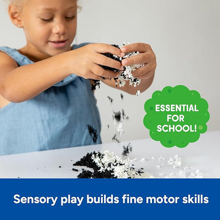 Educational Insights Pluffle® Black & White 2-Pack - Sensory Bin Foam Set, No Mess Alternative to Sand Toys & Slime for Toddlers, Fun Sensory Table Filler for Home or Classroom, Gift for Kids Ages 3+