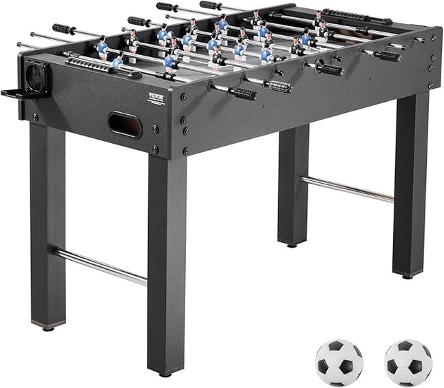 VEVOR Foosball Table 42/48/55 in Foosball Table Indoor Full Size Foosball Tables for Home, Family, and Game Room, Durable Soccer Set, Includes 2/4 Balls, Score Keeper, and 2 Cup Holders