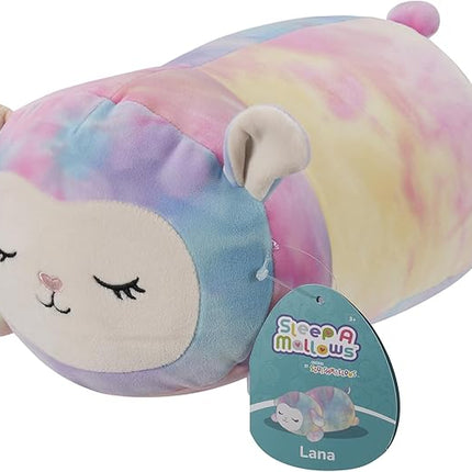 Squishmallows Original 12in Lana The Rainbow Lamb Sleepamallows – Official Jazwares Plush (Medium-Sized)