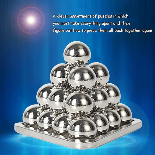 FantasyDay 5 Pcs Brain Teaser Puzzle,Metal Puzzle, Unlock Interlock IQ Test Game, Magic Trick Toy Gift for Kids and Adults