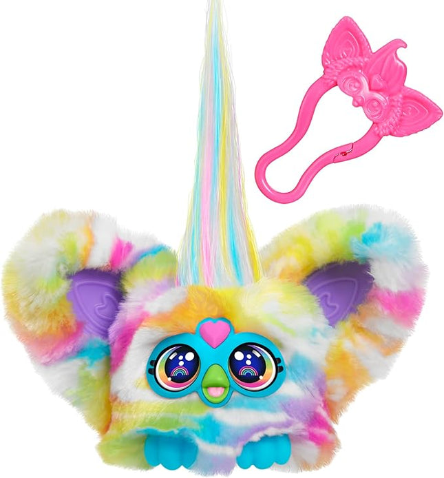 Furby Furblets Zee-Bah Mini Friend, Electronic Plush Toys for Girls & Boys, Rainbow Zebra, Speaks Furbish & Plays Music, Series 5, Back to School Gifts, Ages 6+