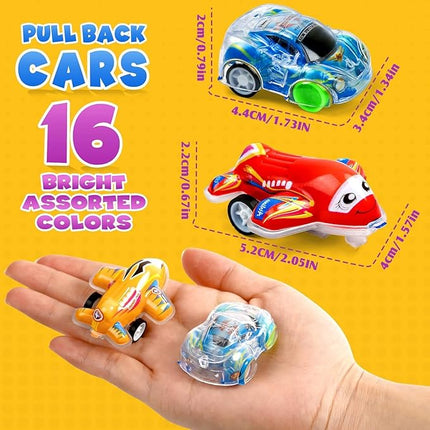 Buauty 100 Pcs Toy Cars Mini Pull Back Cars, Party Favors for Kids, Small Racing Car Carnival Prizes Classroom Rewards, Pinata Stocking Goodie Bag Stuffers Birthday Toys for Toddler Girls Boys