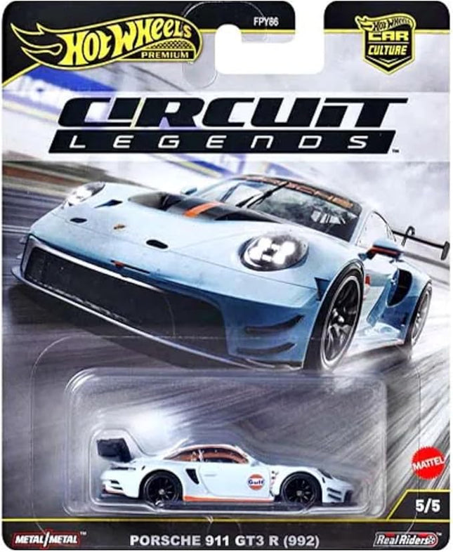 Hot Wheels Circuit Legends Die‑Cast Racing Set – Porsche, Ferrari, Ford & Subaru Icons, 1:64 Scale, Ages 3+ (Pack of 5) FPY86-961K