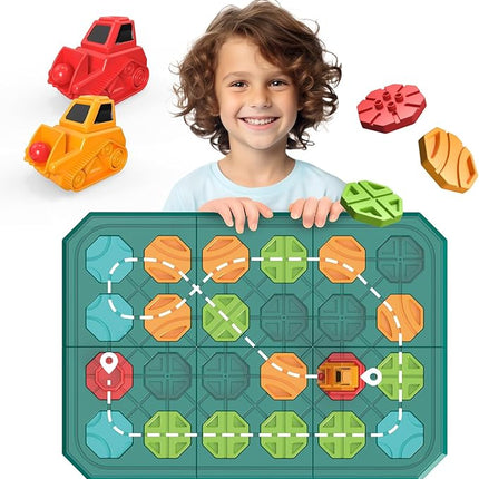 Kids STEM Board Games Educational Learning Toys，Logic Road Builder Games，Brain Teasers Puzzles Toys，Montessori Preschool Birthdays Gifts for Kids Ages 4 5 6 7 Year Old Boys Girls