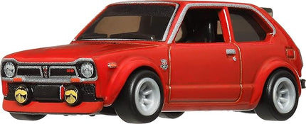 Hot Wheels Premium Car Culture Collectible Toy Car, 1:64 Scale Die-Cast '73 Honda Civic Custom, Japan Historics 4 Vehicle with Real Riders Tires