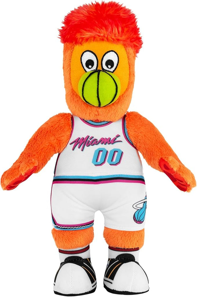Bleacher Creatures Miami Heat Burnie 10" Plush Figure (Vice Edition) - A Mascot for Play or Display