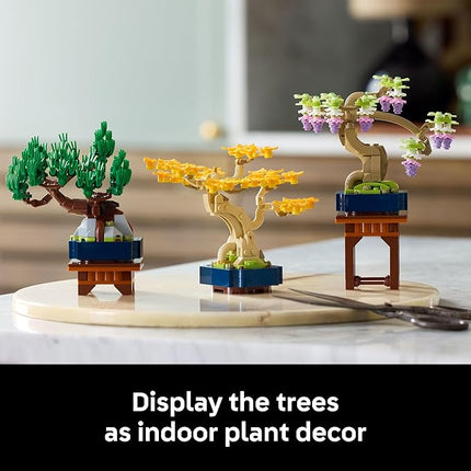 LEGO Botanicals Mini Bonsai Trees Building Set - Artificial Bonsai Tree Building Blocks for Adults, Ages 18+ - DIY Home and Office Decor for Men and Women - Gift for Christmas - 10373