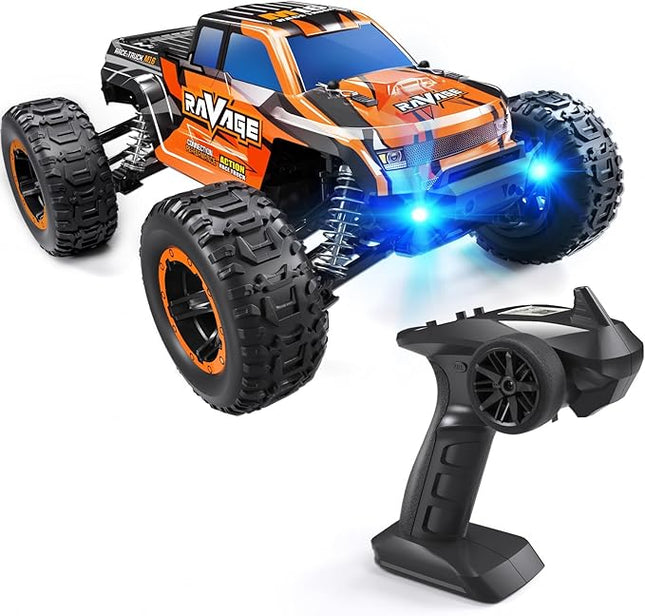 Loolinn | Durable RC Cars for Kids Gift - Hobby Grade, 1/16 RC Truck, Top Speed 19mph, Adjustable Speed, Off-Road, 4WD - Upgradeable Remote Control Car (Gift for Boys and Adults)