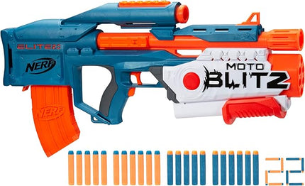 Nerf Elite 2.0 Motoblitz Blaster with Scope, Motorized 10-Dart Blasting, Airblitz 6 Darts, Outdoor Toys for 8 Year Old Boys & Girls