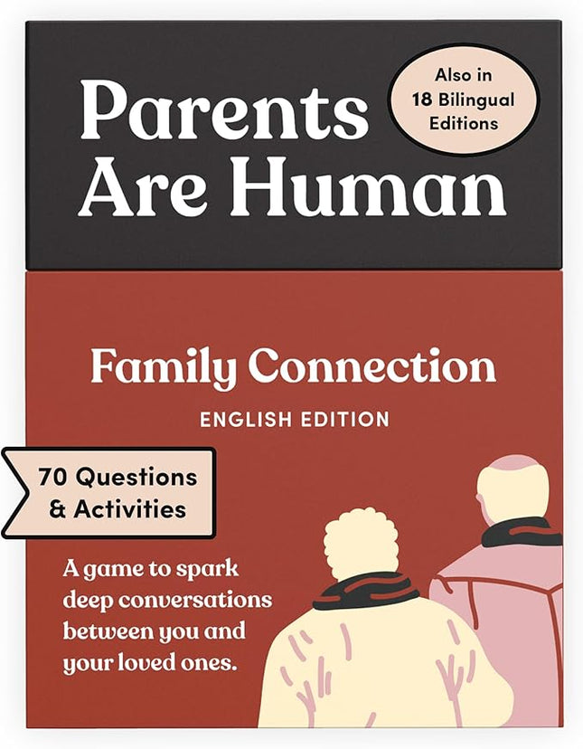 Parents Are Human, Relationship Cards, Get to Know Each Other Better, Parents, Families, Teens & Kids Relationship Building, Light & Deep Questions, 70 Questions & Activity Cards, English