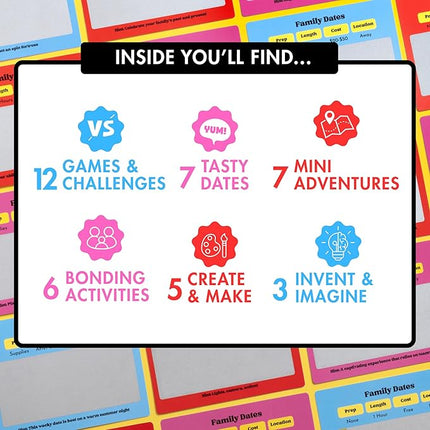 Family Dates 40 Scratch Off Cards – Fun Activities & Date Night Ideas for Kids and Parents – Adventure Card Game for Families – Unique Gift for Family Nights, Holidays, or Birthdays