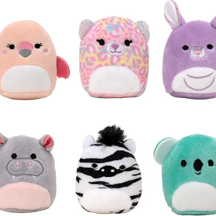 Squishville Mystery Mini-Squishmallows Plush - Wildlife Squad - Six 2-Inch Characters - Includes Michaela and Kiki Plus Four Mystery Figures - Irresistibly Soft, Colorful Plush
