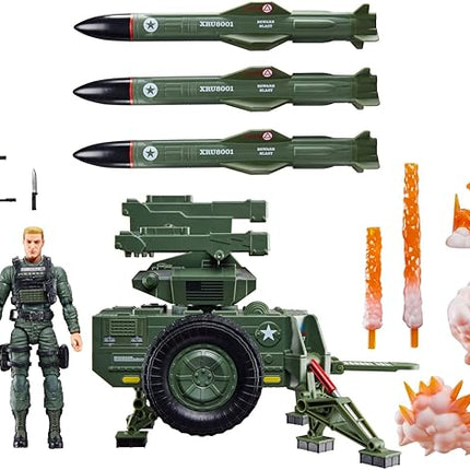 G.I. Joe Classified Series #182, Clayton “Hawk” Abernathy with M.M.S. (Mobile Missile System) Towable Vehicle, Collectible 6 Inch Action Figure Set