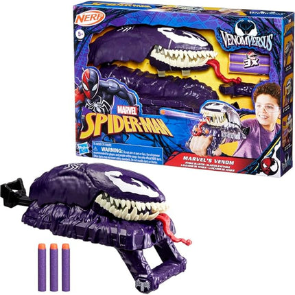 Nerf Marvel Spider-Man VenomVersus Marvel's Venom Strike Blaster, Spider-Man Role Play Toy